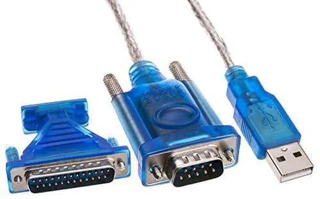 Alt view image 2 of 6 - Vszerda New USB 2.0 to RS232 COM Port 9 Pin Serial DB25 DB9 Adapter Cable Converter