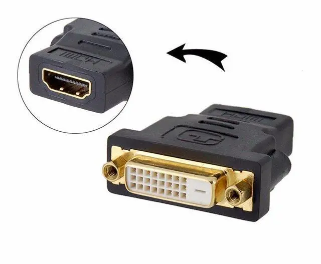 Alt view image 3 of 4 - Vszerda HDMI Female to DVI DVI-D Female F/F Adapter 24+1 LCD HDTV DVD