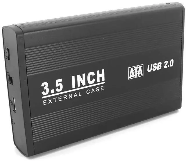 Alt view image 3 of 7 - Vszerda 3.5 in USB 2.0 High Speed External SATA HDD Hard Drive Disk Case Enclosure Box