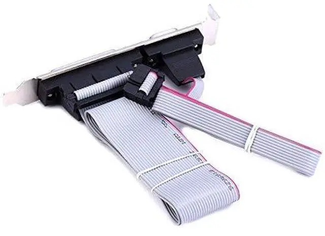 Alt view image 3 of 6 - Vszerda Motherboard DB25 Com Port Serial Parallel Header Cable Bracket Connection