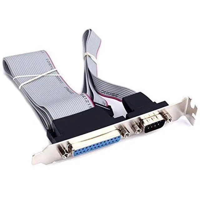 Alt view image 4 of 6 - Vszerda Motherboard DB25 Com Port Serial Parallel Header Cable Bracket Connection