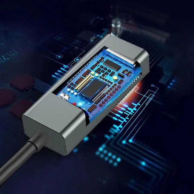 Alt view image 4 of 5 - Vszerda USB C Type C Gigabit Ethernet LAN Adapter Network Card RJ45 Windows Mac