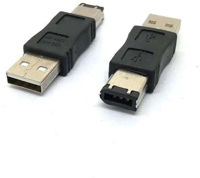 Alt view image 4 of 6 - Vszerda Firewire IEEE 1394 6 Pin Male to USB A Male Convertor Jack M/M Adapter
