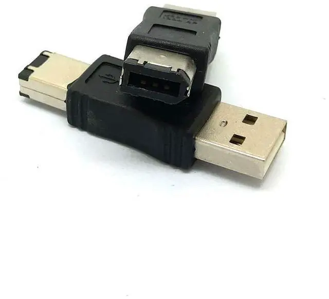 Alt view image 6 of 6 - Vszerda Firewire IEEE 1394 6 Pin Male to USB A Male Convertor Jack M/M Adapter