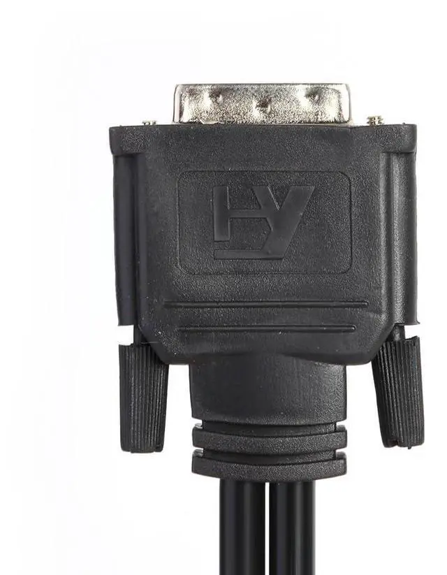 Alt view image 4 of 7 - Vszerda DVI to 2X VGA Splitter Cable, Black, Supports Multiple Audio Formats, Connects 1 DVI Device to 2 Monitors/Projects