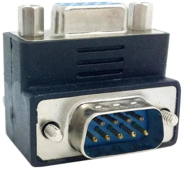 Alt view image 2 of 7 - Vszerda 2-Pack Down Angled 90 Degree VGA SVGA Male to Female Adapter,Down Angle VGA 15 Pin Male to Female Converter Adapter for TV, Projectors, Monitors (Down Angled)