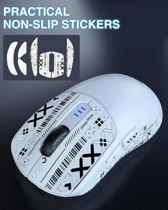 Alt view image 7 of 7 - Vszerda SC580 Wireless Gaming Mouse, Tri-Mode 2.4G/BT5.0/USB-C Gaming Mouse, 12000 DPI Rechargeable Wireless Mouse with 6 Programmable Buttons, Ergonomic Computer Mouse for Laptop/PC/Mac/Tablet