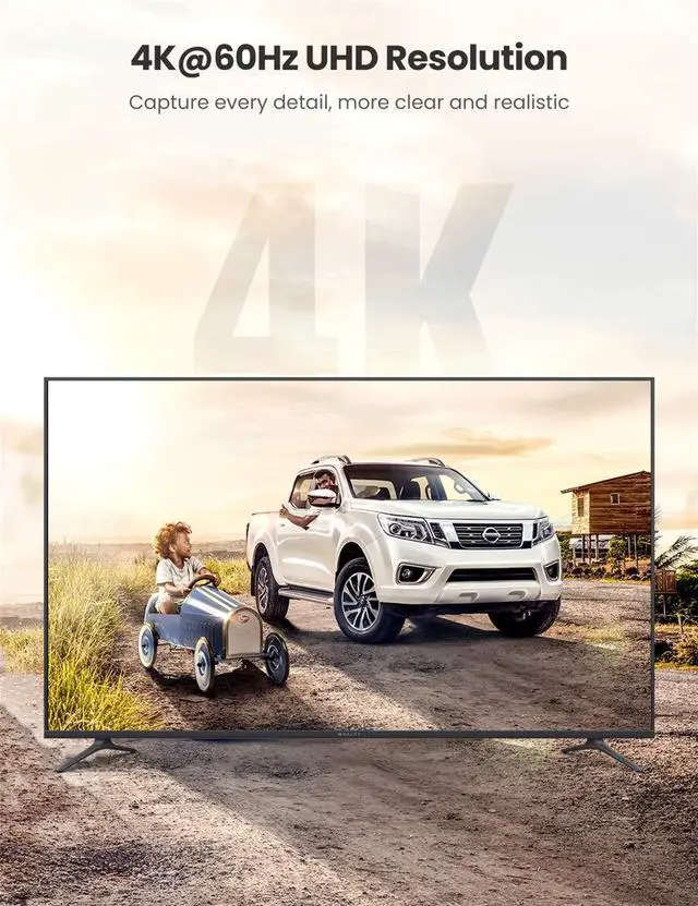 Alt view image 4 of 7 - UGREEN USB C to HDMI Cable (4K@60Hz) 10FT, Type C to HDMI Adapter Thunderbolt 4/3 to HDMI for Home Office Compatible with iPhone 17 Pro Max, MacBook Pro Air iPad Pro, XPS, Galaxy S25, Steam Deck