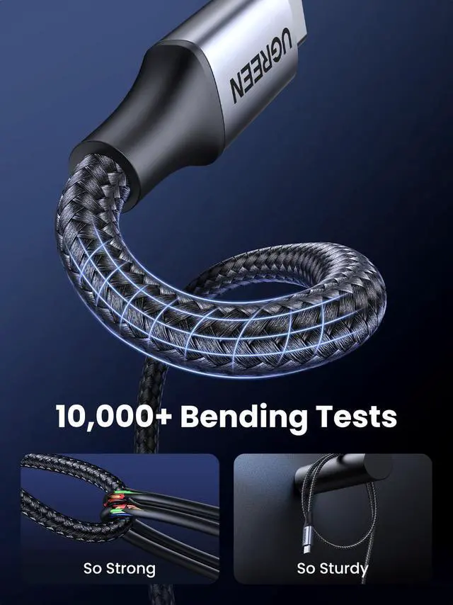 Alt view image 5 of 7 - UGREEN 240W USB C to USB C Cable, Fast Charging USB C Cable for iPhone 17 Pro Max/16, Samsung Galaxy S25/S24, MacBook Pro/Air, iPad Pro/Air/Mini, Dell XPS, 3.3FT