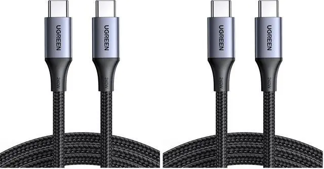 Main image of UGREEN 240W USB C to USB C Cable, Fast Charging USB C Cable for iPhone 17 Pro Max/16, Samsung Galaxy S25/S24, MacBook Pro/Air, iPad Pro/Air/Mini, Dell XPS, 3.3FT (Pack of 2)