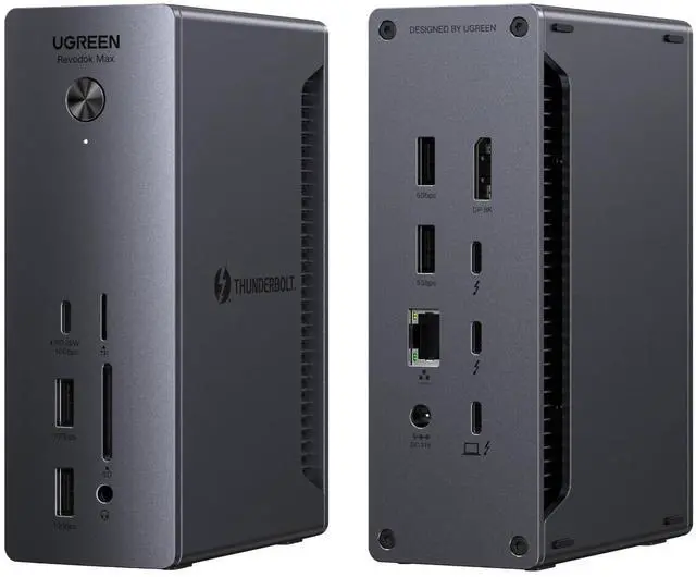 Main image of UGREEN Thunderbolt 4 Dock 13-in-1 40Gbps Docking Station with Dual 4K@60Hz Single 8K Display, 90W Charging for Laptop, 2.5GbE, SD/TF 4.0. Revodok Max 213 for MacBook Surface Pro and More