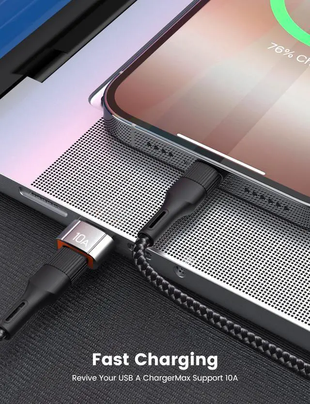 Alt view image 4 of 6 - Vszerda 20Pack 200W USB C to USB Adapter, with Fast Charging & 480MB Data Transfer, USB C Converter for Apple Watch Ultra iWatch Series 8 7,iPhone 16 15 Plus Pro Max,Silver