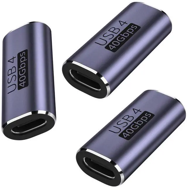 Main image of Vszerda 3pack usbc Female to Female Adapter - USB C Coupler with 240W Fast Charging & 40Gbps Data Transfer, Type c Extender with 8k@60hz Video, Compatible for MacBook, ipad, Thunderbolt 4/3