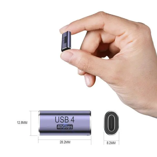 Alt view image 4 of 5 - Vszerda 3pack usbc Female to Female Adapter - USB C Coupler with 240W Fast Charging & 40Gbps Data Transfer, Type c Extender with 8k@60hz Video, Compatible for MacBook, ipad, Thunderbolt 4/3