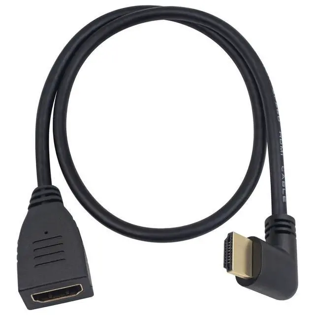 Main image of Vszerda HDMI 2.0 Extension Cable 90 Degree, 2 Feet / 60cm HDMI Extender High Speed Left Angle HDMI Male to Female Extension Cable 60Hz, 4K 2K (F/M Left)
