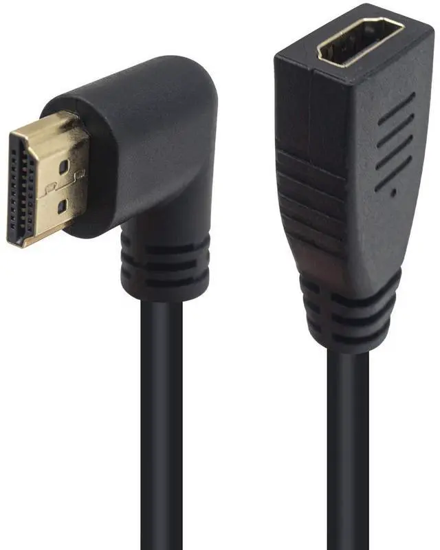 Alt view image 3 of 5 - Vszerda HDMI 2.0 Extension Cable 90 Degree, 2 Feet / 60cm HDMI Extender High Speed Left Angle HDMI Male to Female Extension Cable 60Hz, 4K 2K (F/M Left)