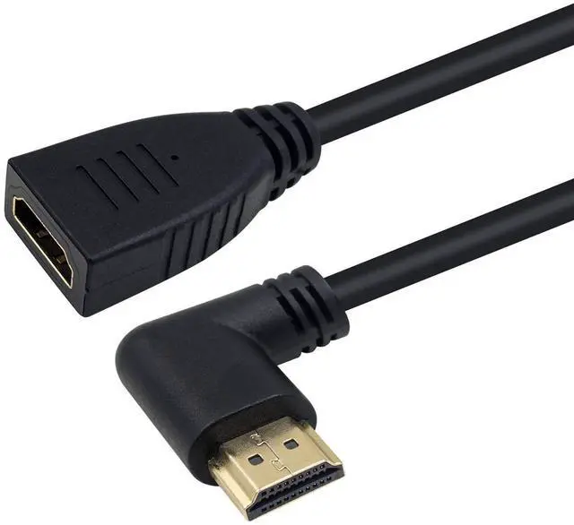 Alt view image 2 of 5 - Vszerda HDMI 2.0 Extension Cable 90 Degree, 2 Feet / 60cm HDMI Extender High Speed Left Angle HDMI Male to Female Extension Cable 60Hz, 4K 2K (F/M Left)