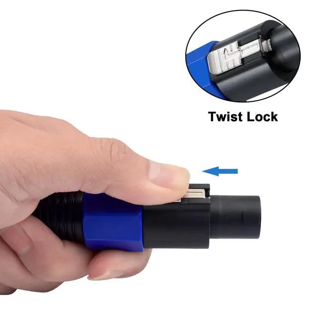 Alt view image 4 of 7 - Vszerda Speakon to XLR Cable 6ft, 18 Guage AWG Speakon Plug Male to 3 Pole XLR Jack Male Audio Cable with Twist Lock for Studio Microphone Recording, Stage Lighting.