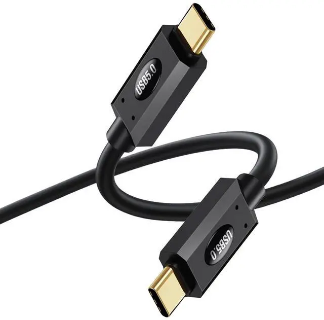 Main image of Vszerda Thunderbolt 5 Cable 2FT, 80Gbps USB C to USB C Cable Short, Up to 120Gbps Bandwith, 240W Power, Dual 8K Display, Type-C Fast Charging Cable for Thunderbolt 5/4, USB4, MacBook, SSD