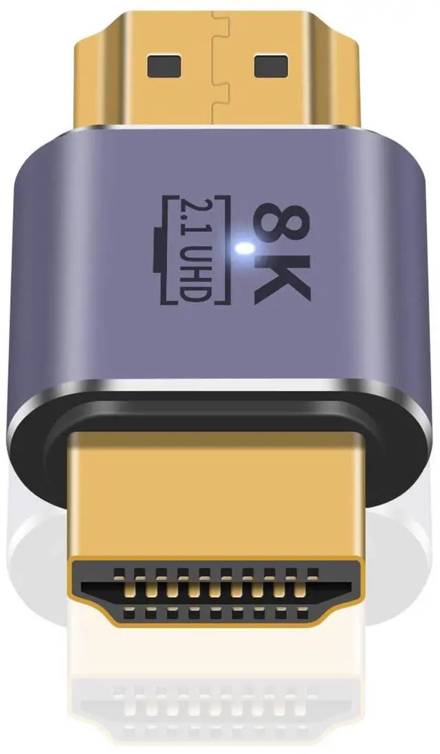 Main image of Vszerda HDMI Male to Male Adapter 8K, HDMI 2.1 Adapter 48Gbps UHD HDMI Connector Extender with LED Light, Supports 8K@60Hz 4K@120Hz 1080P HDMI Port for Laptop,DVD,TV, Monitors, PS5, (1pcs)