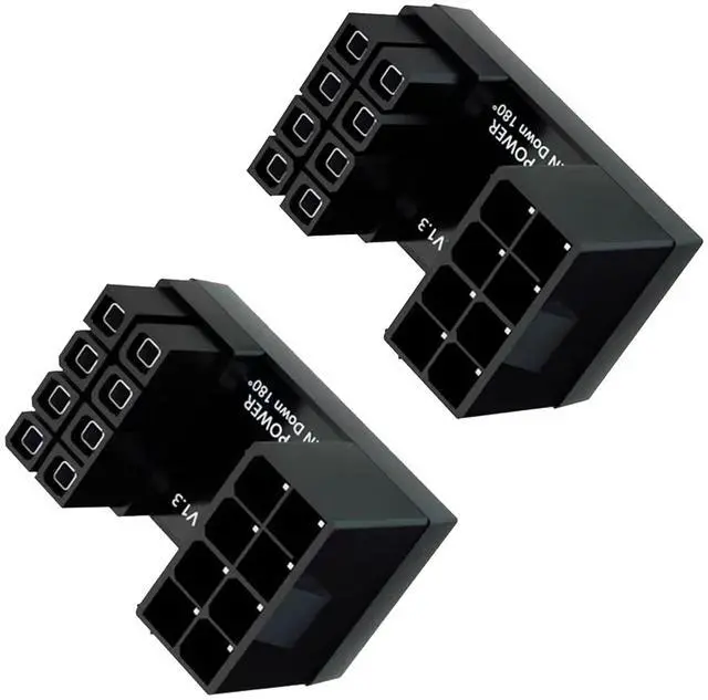 Main image of Vszerda ATX 8 PIN GPU Power Adapter, U-Type 180 Degree ATX Power Supply 8 PIN GPU Power Adapter Connector for Desktop Graphics Card (Up Down Ange), 2-Style