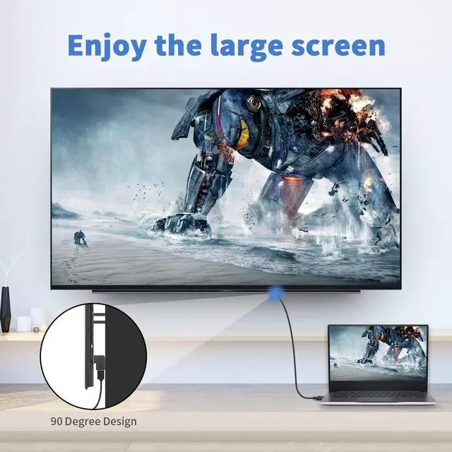 Alt view image 5 of 7 - Vszerda 90 Degree Displayport Cable Adapter Converter, 8K DP 1.4 Male to DP Female Extension Adapter, Left Angled DP Displayport Adapter, 2 Pack