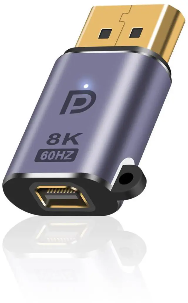 Main image of Vszerda Displayport to Mini Displayport Adapter - 8K, DP 1.4V to Mini DP, Compatible with PC, Surface Pro, Monitor - 1pcs