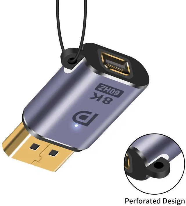 Alt view image 6 of 7 - Vszerda Displayport to Mini Displayport Adapter - 8K, DP 1.4V to Mini DP, Compatible with PC, Surface Pro, Monitor - 1pcs