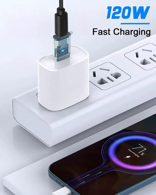 Alt view image 3 of 7 - Vszerda 10Gbps USB C Female to USB A Male Adapter 120W, USB 3.2 Type C to Type A Charger OTG Converter Transparent Compatible for iPhone 11 12 13 14 15 Pro Max, Galaxy S20 S22 S23, Earphone, Blue