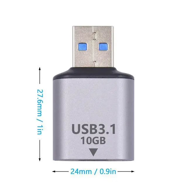 Alt view image 7 of 7 - Vszerda 10Gbps USB C to USB Adapter 3.1 Gen 2, (1-Pack) USB C Female to USB Male Adapter Double-Sided SuperSpeed Data Sync & ChargingOTG Converter Connector for Laptop, PC, Power Bank
