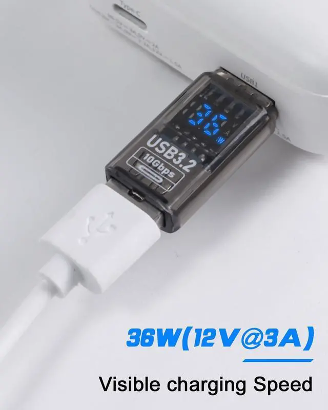Alt view image 2 of 7 - Vszerda USB 3.2 Extender - 10Gbps USB Male to Female Type A Adapter for Hard Drive, Keyboard, Laptop (Transparent)