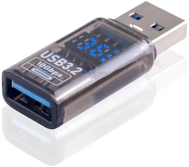 Main image of Vszerda USB 3.2 Extender - 10Gbps USB Male to Female Type A Adapter for Hard Drive, Keyboard, Laptop (Transparent)