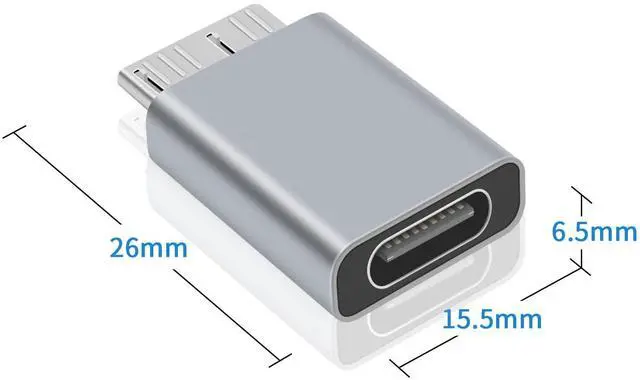 Alt view image 6 of 7 - Vszerda USB C to Micro B Adapter, 5Gbps Type C to Micro B Adapter, Support USB C 3.0 Hard Drive Cable Data and Charging, for Type C 3.0 External Portable SSD HDD, 2-Pack