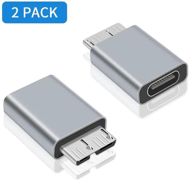 Alt view image 7 of 7 - Vszerda USB C to Micro B Adapter, 5Gbps Type C to Micro B Adapter, Support USB C 3.0 Hard Drive Cable Data and Charging, for Type C 3.0 External Portable SSD HDD, 2-Pack