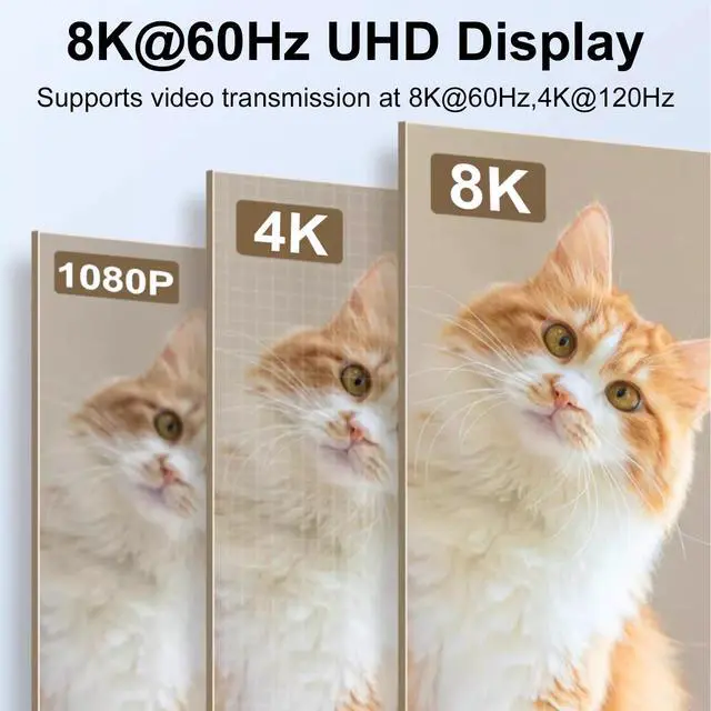 Alt view image 5 of 7 - Vszerda USB C Extender 80Gbps, 240W USB Type C Extension Adapter to Switch LED Digital Dispaly, 8K@60Hz USB C Male to Female Adapter for Thunderbolt 5/4, MacBook, iMac, 2Pack in Black