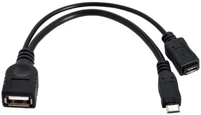 Main image of Vszerda Micro USB Male to USB 2.0 Female OTG Cable with Micro USB Auxiliary Power Supply(can only Charge External Devices)