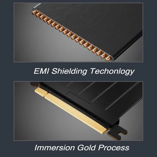 Alt view image 2 of 6 - Vszerda PCI-E 4.0 16X PCIe Extension Cable - 20CM (90 Degrees) Flexible High Speed Port Adapter