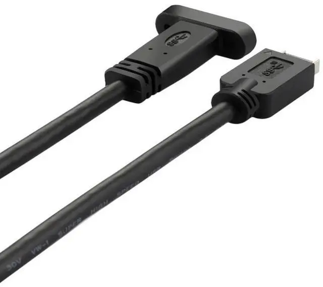 Alt view image 2 of 6 - Vszerda USB 3.1 Type C Front Panel Header Extendsion 50Cm Cable,Type E to USB C Connector with PCIe Full Height Bracket