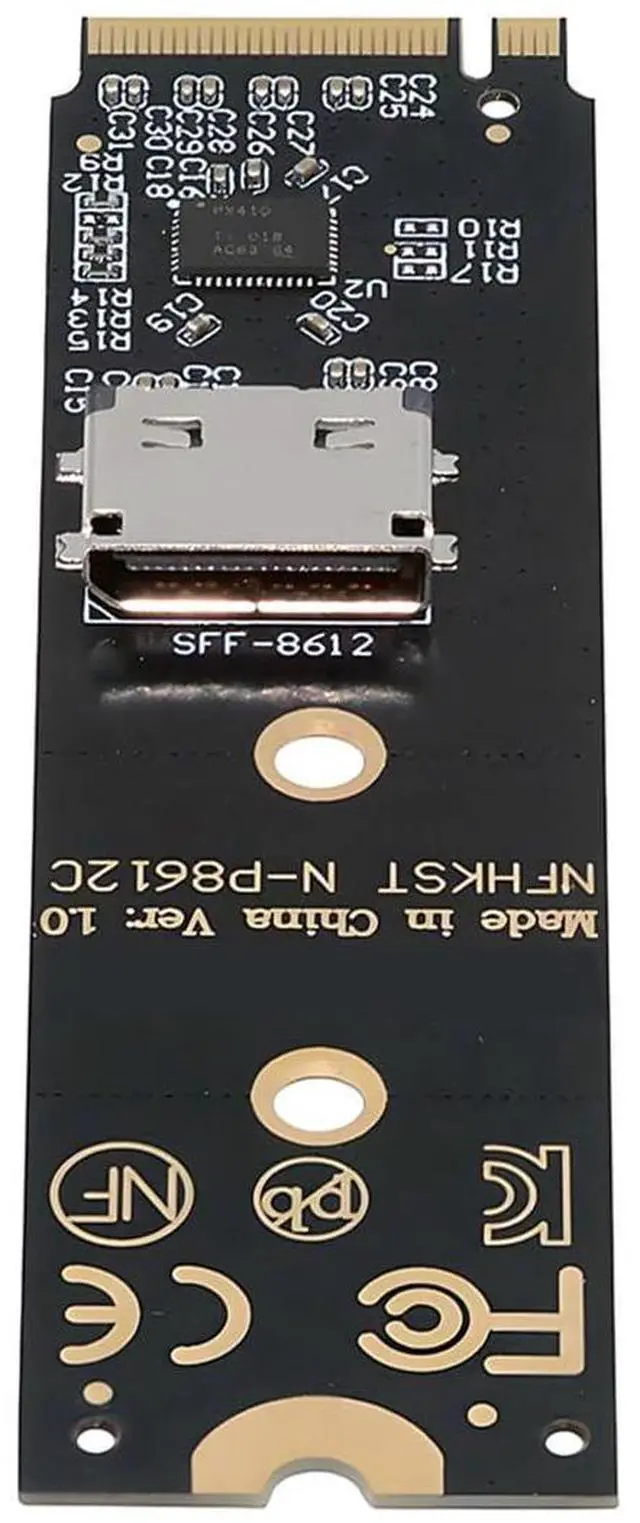 Main image of Vszerda 2280 PCI-E4.0 M.2 M-Key NVME Male to Oculink SFF-8612 SFF-8611 Host Adapter with Linear Redriver for U.2 SSD eGPU Over Long Cable Lengths
