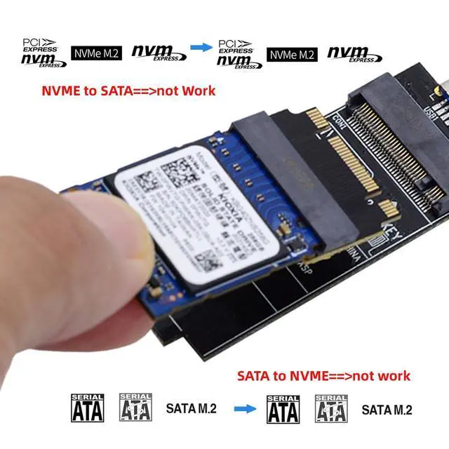 Alt view image 4 of 7 - Vszerda B+M Key NVME M-Key 22x30mm to 22x42mm Male to Female Extension Adapter Compatible with Legion Go ThinkPad 2230 2242 SSD