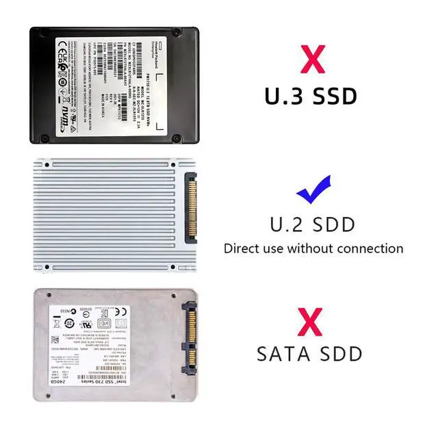 Alt view image 4 of 7 - Vszerda PCI-E 4.0 x4 Lane PCI Express Host to U.2 U2 Kit SFF-8639 SSD Adapter for Motherboard Compatible with NVMe PCIe SSD750