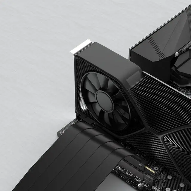 Alt view image 6 of 6 - Vszerda PCI-E 3.0 16X PCI-e Extension Cable 16x Flexible Cable High Speed Extension Port Adapter PCIe Riser Cable 20CM