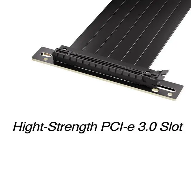 Alt view image 2 of 6 - Vszerda PCI-E 3.0 16X PCI-e Extension Cable 16x Flexible Cable High Speed Extension Port Adapter PCIe Riser Cable 20CM