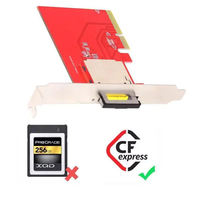 Alt view image 7 of 7 - Vszerda PCI-E 4.0 PCIE 4X Host to CF Express Extension Card Socket Adapter for CFE Type-B Support R5 Z6 Z7 Memory Card
