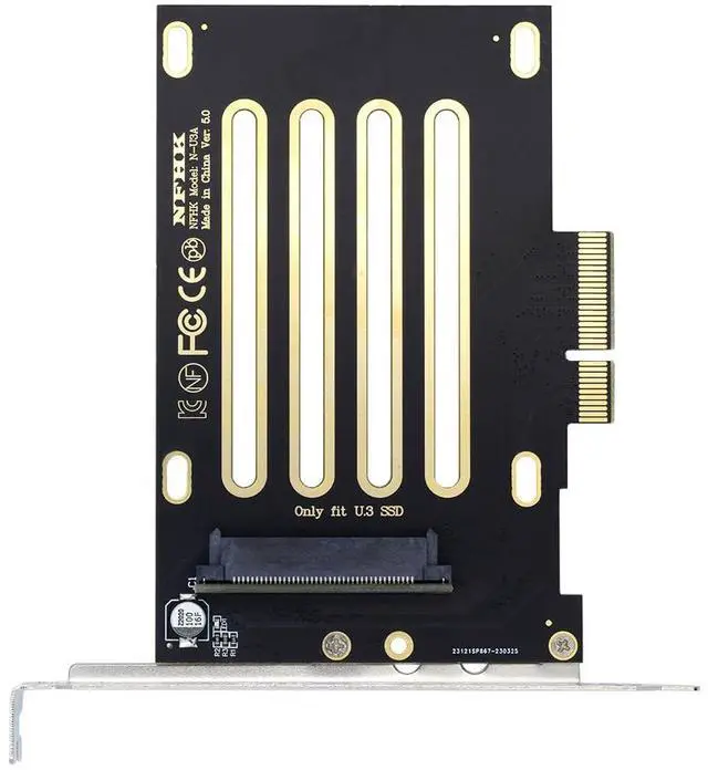 Main image of Vszerda PCI-E 4.0 x4 Lane PCI Express Host to U.3 U3 Kit SFF-8639 SSD Adapter for Motherboard Compatible with PM1735 NVMe PCIe SSD