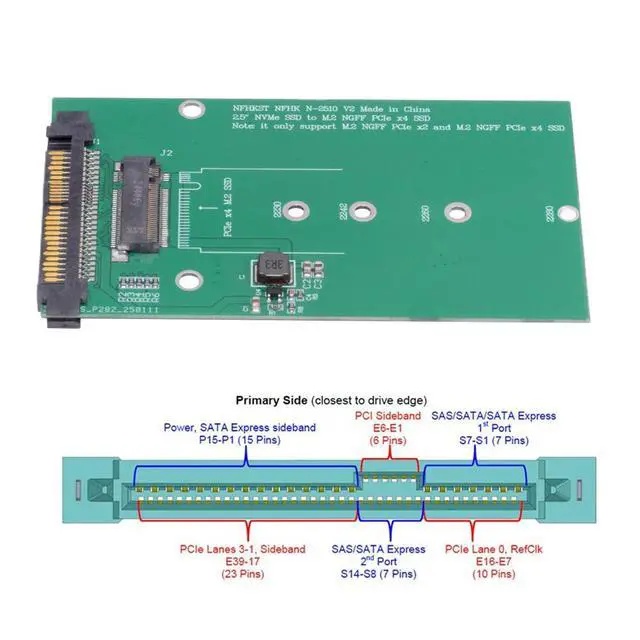Alt view image 3 of 7 - Vszerda SFF-8639 NVME U.2 to M.2 M-Key PCIe SSD Case Adapter for Mainboard Compatible with SSD 750 p3600 p3700