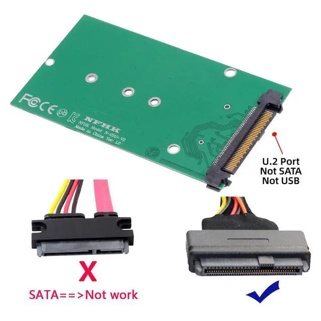 Alt view image 6 of 7 - Vszerda SFF-8639 NVME U.2 to M.2 M-Key PCIe SSD Case Adapter for Mainboard Compatible with SSD 750 p3600 p3700