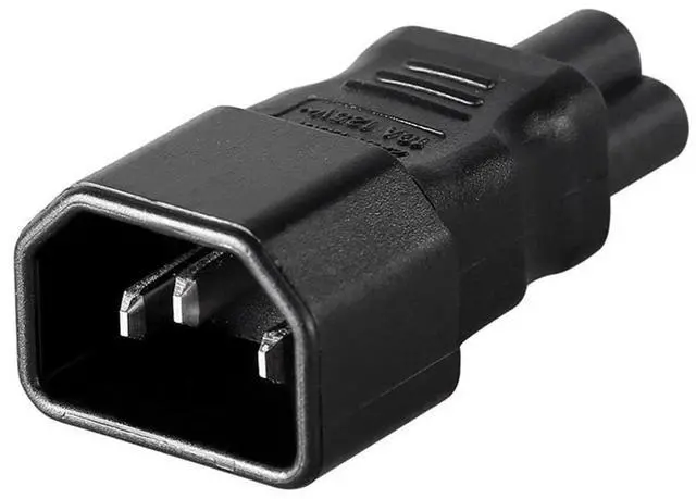 Main image of Vszerda IEC60320 C14 Male to C5 Female 3Pole Power Extension Adapter AC Convertor Straight Connector