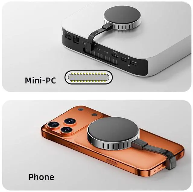 Alt view image 3 of 7 - Vszerda USB5.0 80Gbps Flat Slim FPC Male to Male USB-C Type-C Extension Cable Up Angled 90 Degree 240W 16K 8K 60Hz 5K Compatible with 40Gbps USB4.0 Thunderbolt3/4/5 (67mm)