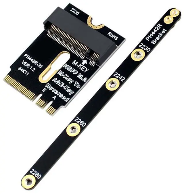 Main image of Vszerda 2230 A+E-Key Male to NVME M-Key Female Extension PCI-E 4.0 Adapter with Bracket for Laptop Mainboard SSD 2280
